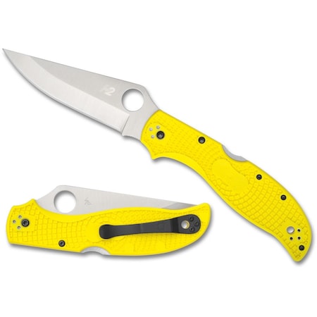 Spyderco 2024 Spyderco Reveal 14, Stretch 2 Xl Salt Yellow Lightweight, Plain Edge SPY-C258PYL